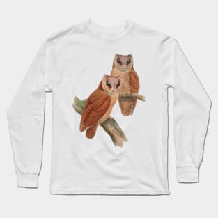 Pair of Owls Painting Long Sleeve T-Shirt